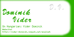 dominik vider business card
